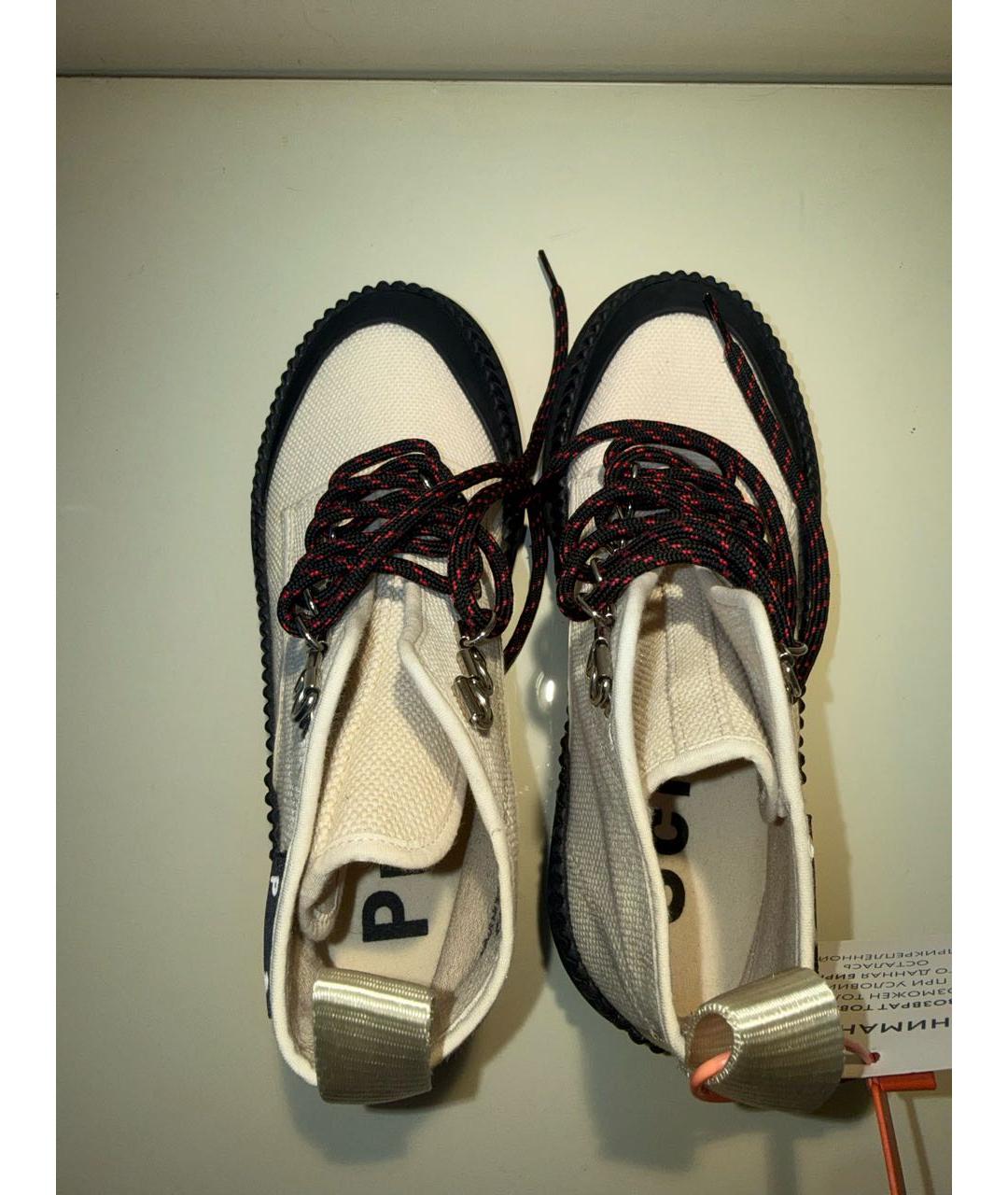 PROENZA SCHOULER Бежевые текстильные ботинки, фото 3