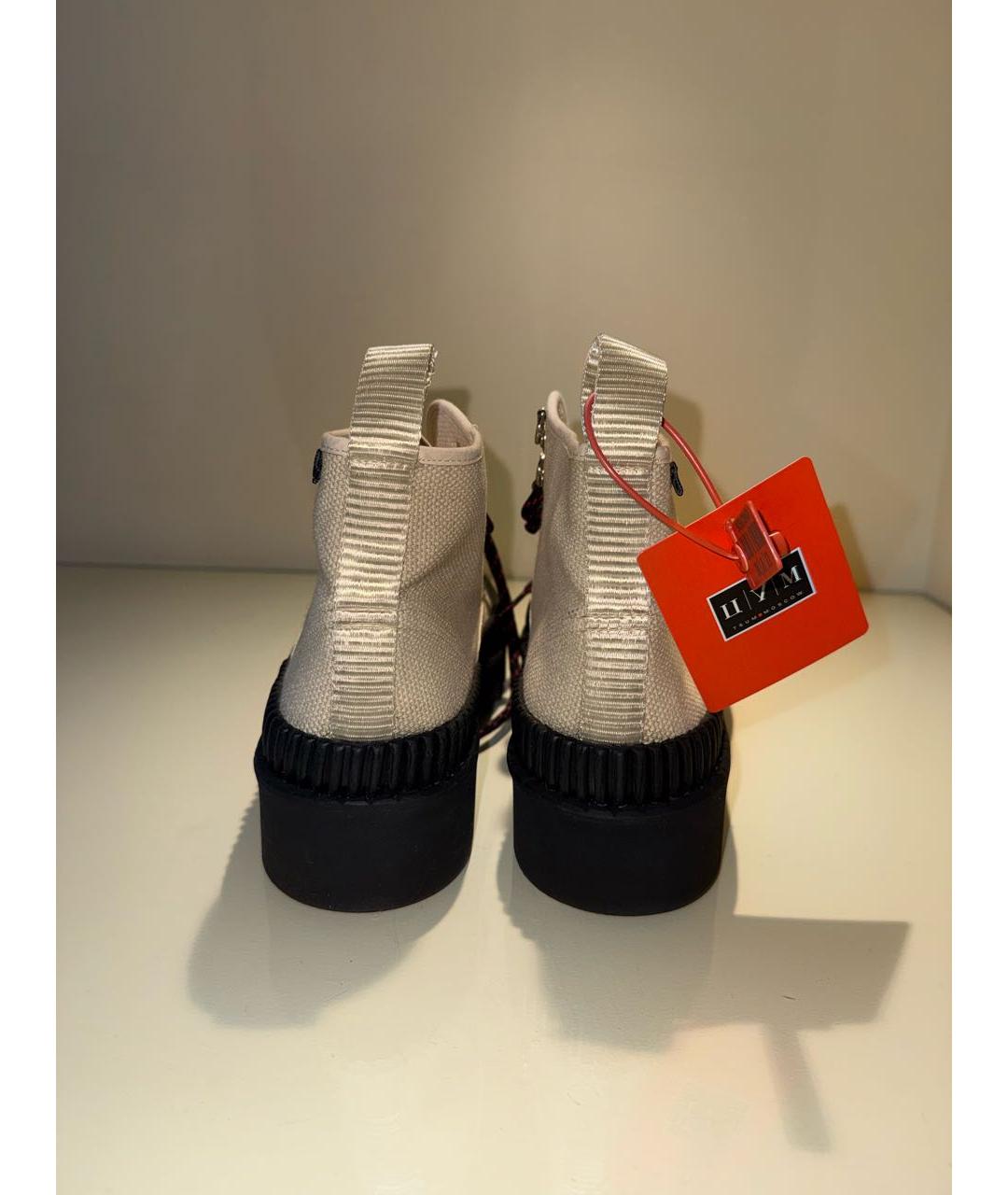 PROENZA SCHOULER Бежевые текстильные ботинки, фото 4
