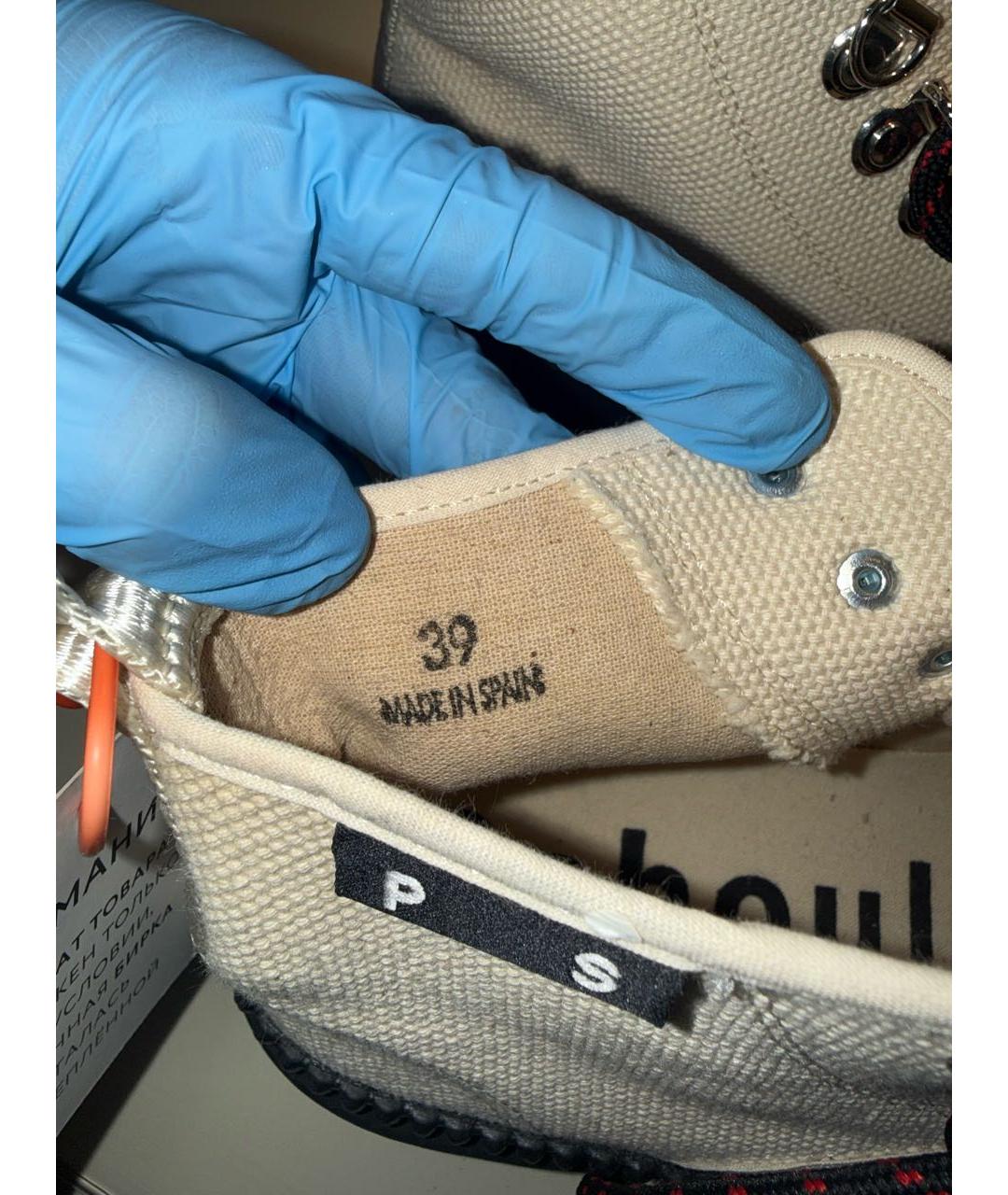 PROENZA SCHOULER Бежевые текстильные ботинки, фото 6