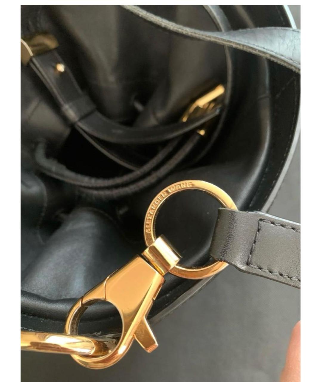 ALEXANDER WANG Черная кожаная сумка через плечо, фото 6