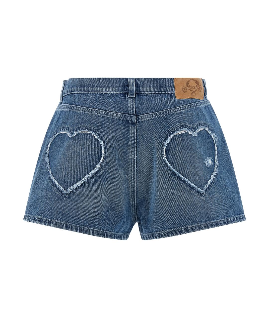 MOSCHINO Синие хлопковые шорты, фото 2