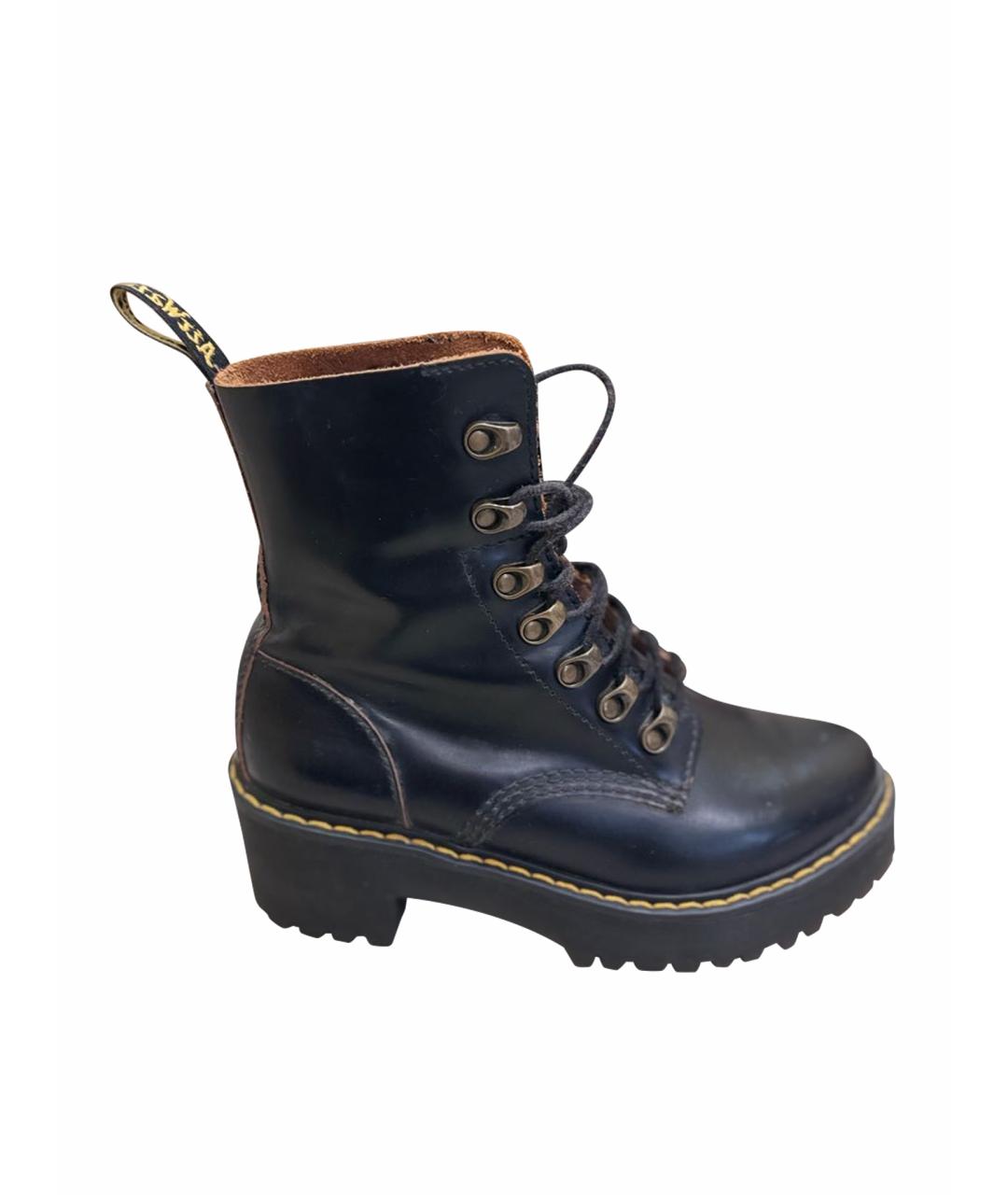 DR. MARTENS Черные кожаные ботинки, фото 1