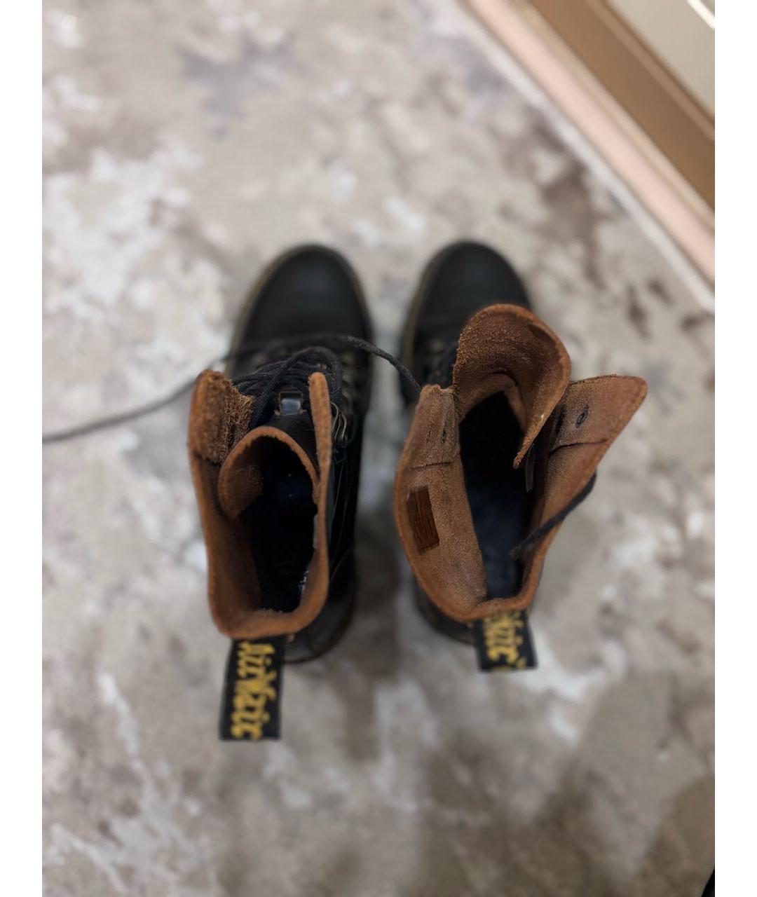DR. MARTENS Черные кожаные ботинки, фото 3