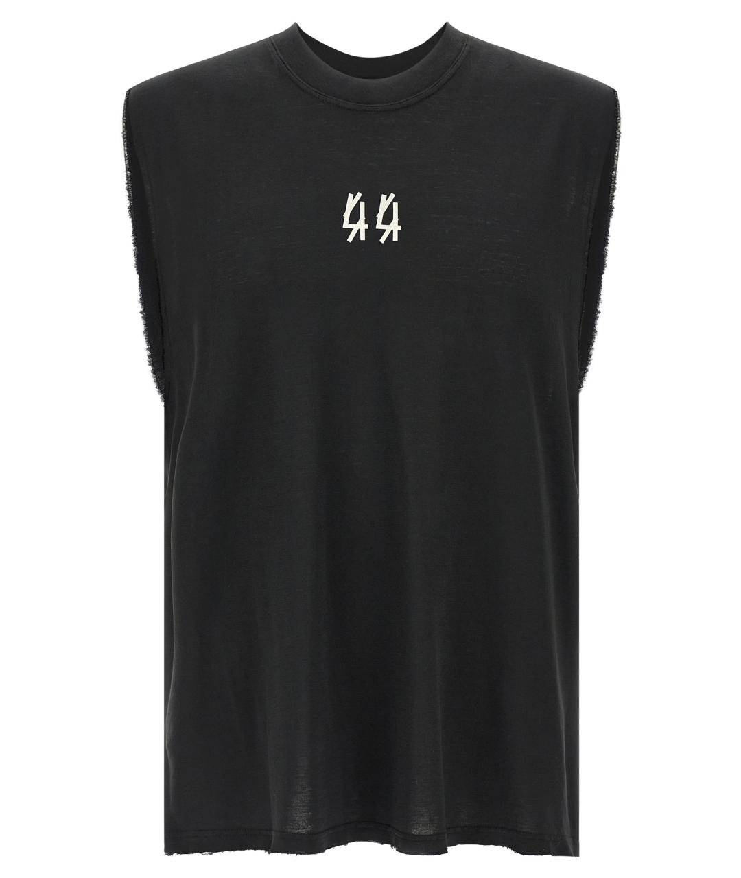 44 LABEL Черная хлопковая майка, фото 1