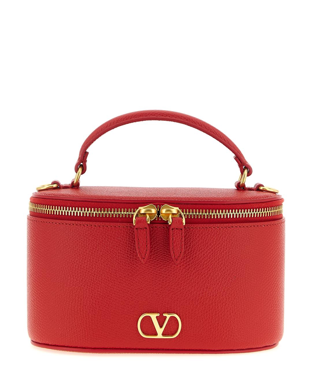 VALENTINO Красная кожаная сумка через плечо, фото 1