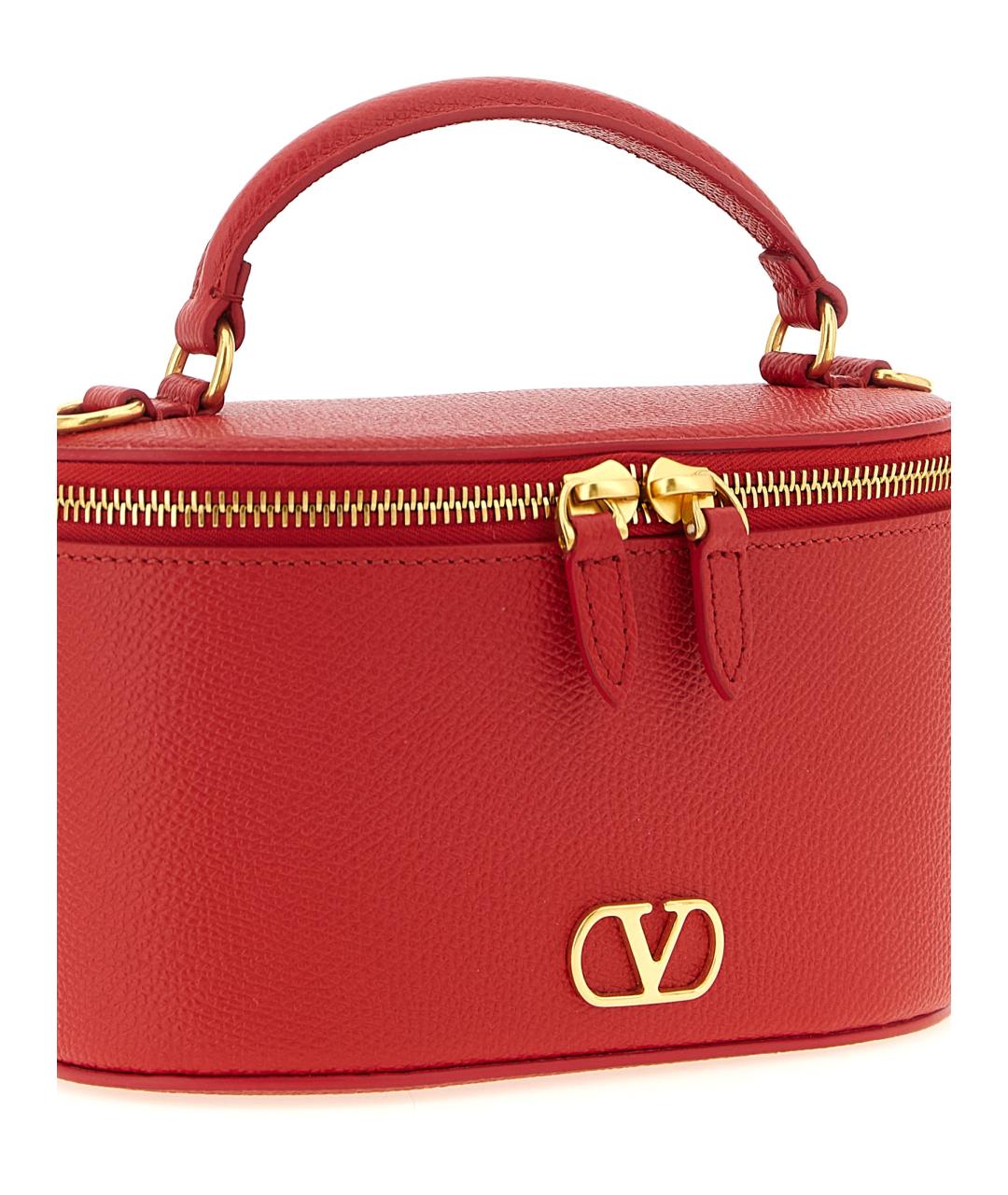 VALENTINO Красная кожаная сумка через плечо, фото 3