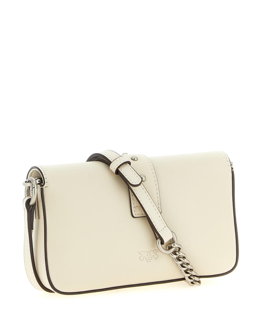 PINKO Белая кожаная сумка через плечо, фото 2