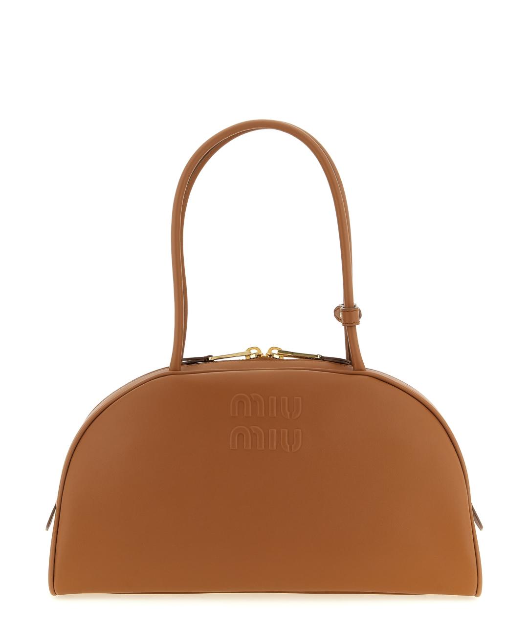 MIU MIU Коричневая кожаная сумка тоут, фото 1
