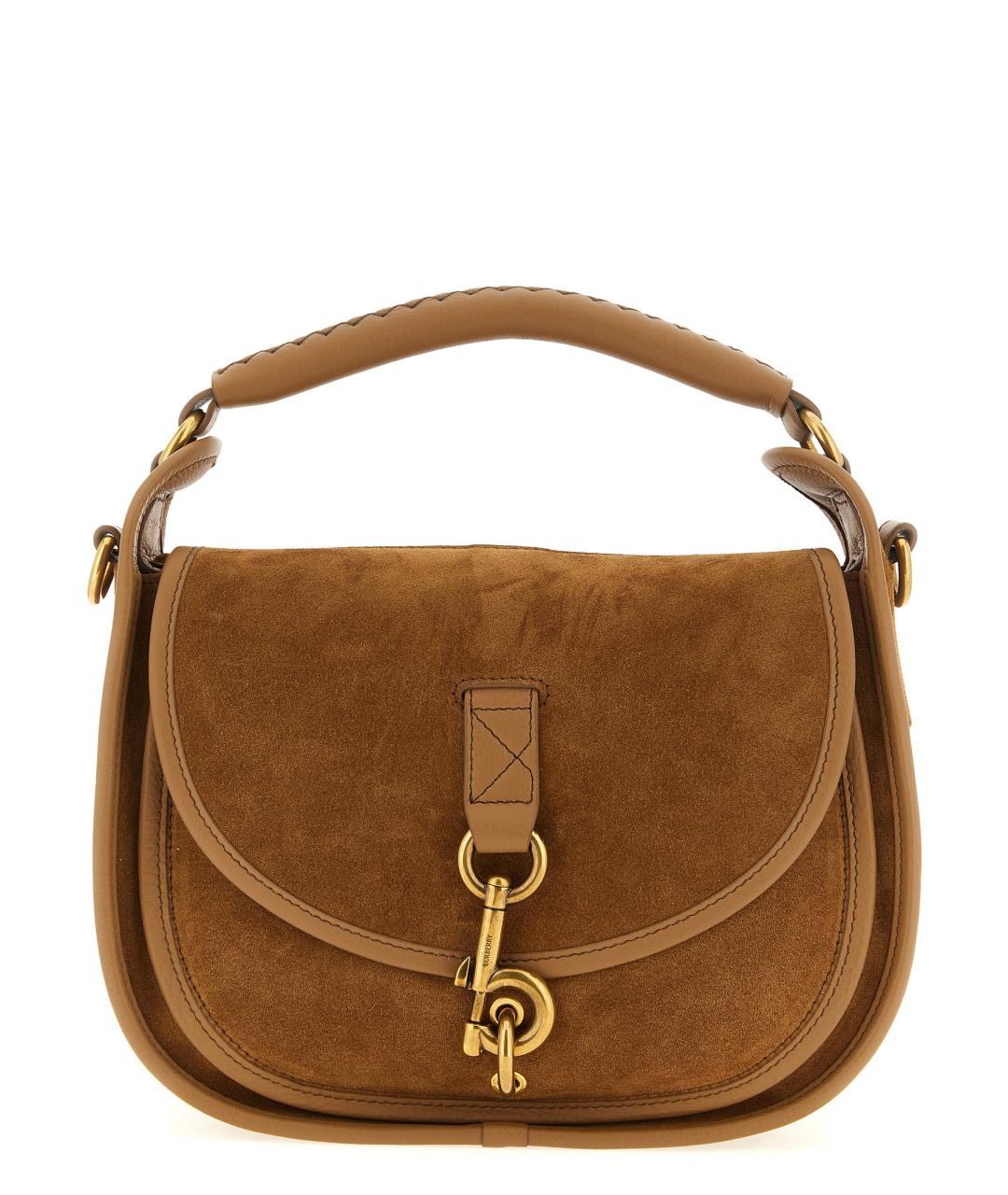 BURBERRY Бежевая замшевая сумка через плечо, фото 1