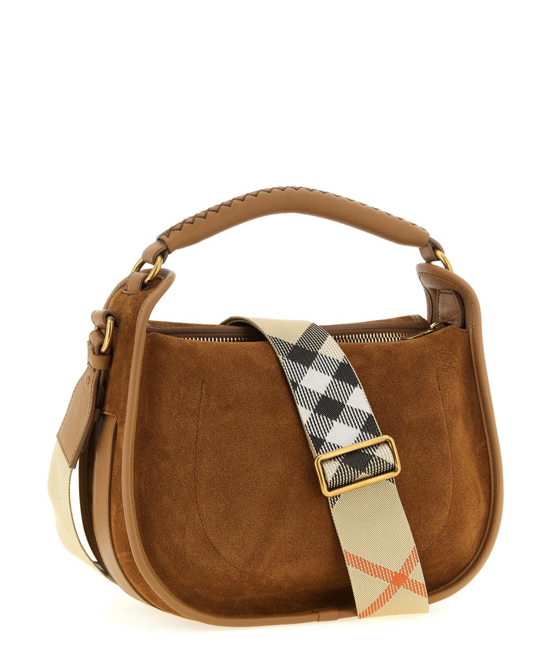 BURBERRY Бежевая замшевая сумка через плечо, фото 2