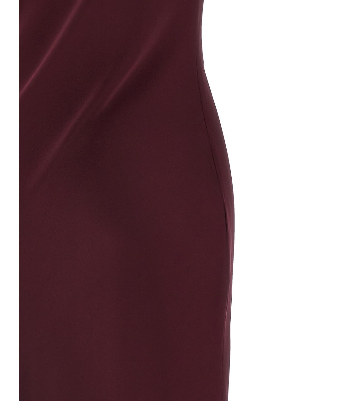 NORMA KAMALI Бордовое полиэстеровое вечернее платье, фото 4