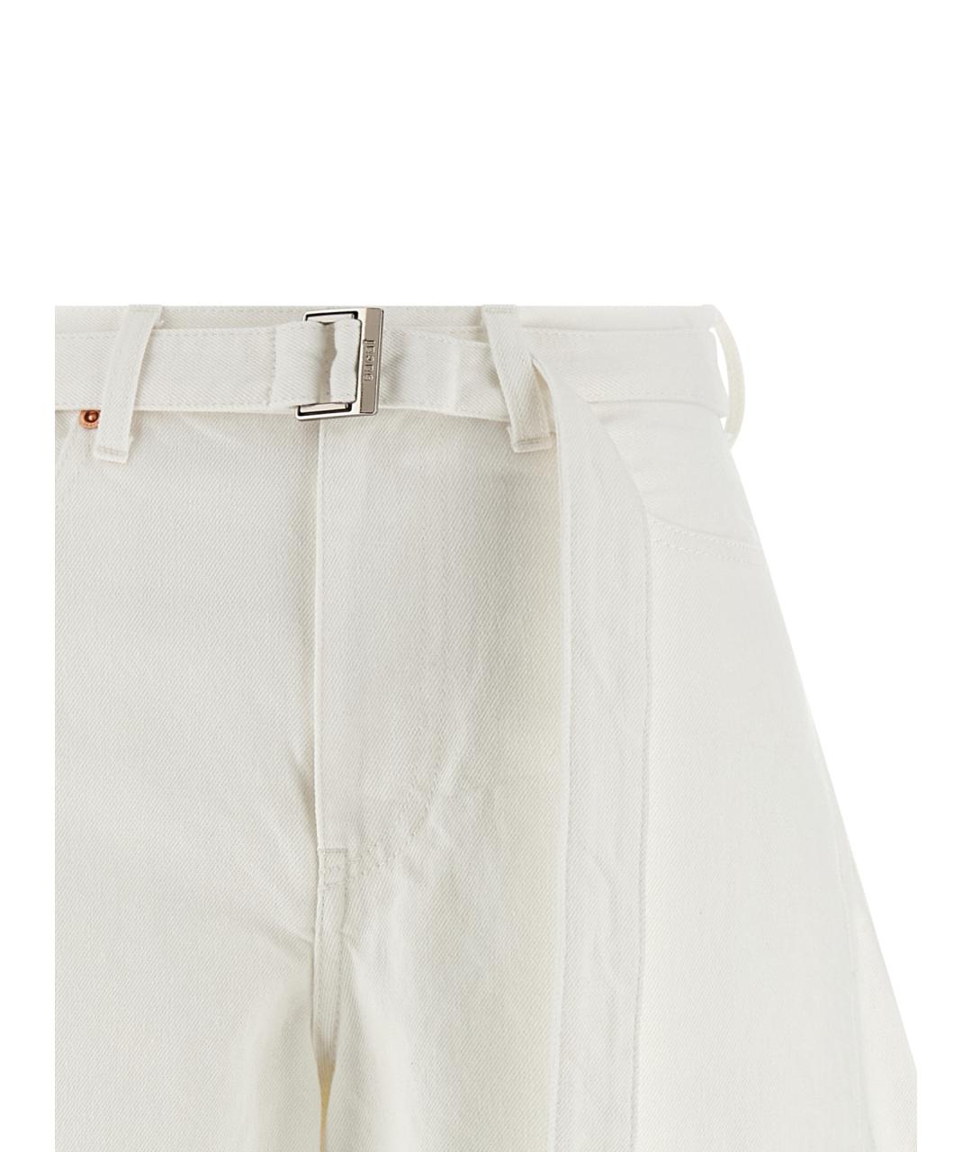 SACAI Белые хлопковые шорты, фото 3