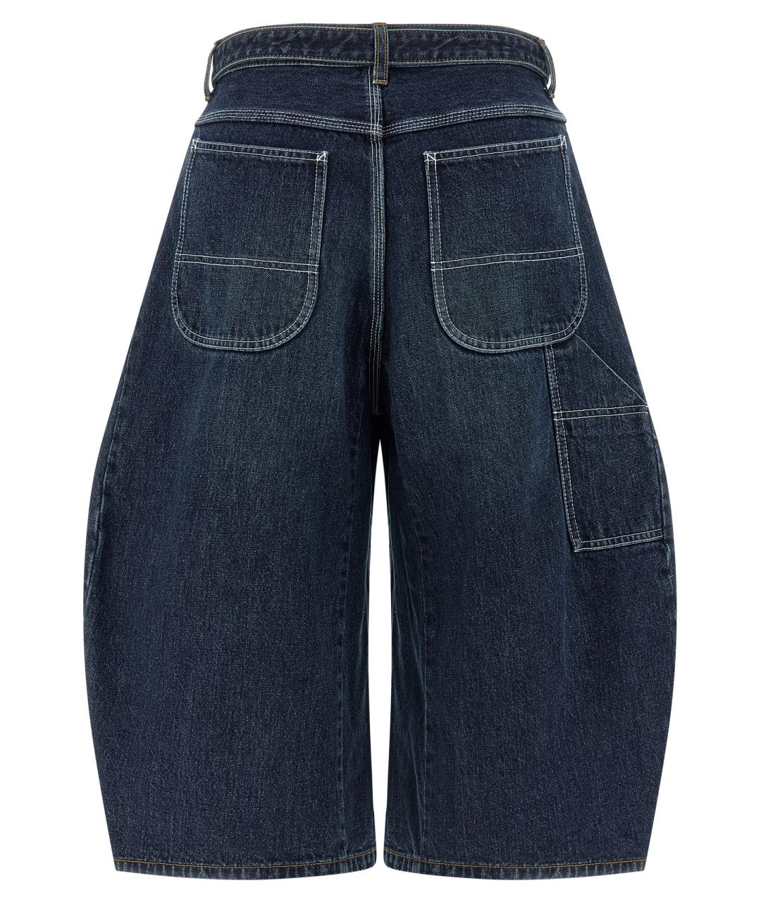 SACAI Темно-синие хлопковые шорты, фото 2