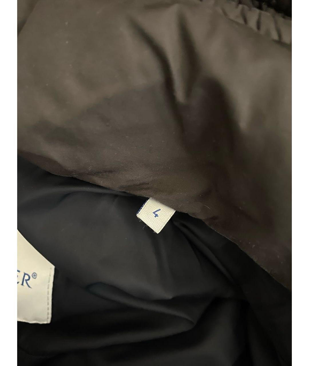 MONCLER Коричневый полиэстеровый пуховик, фото 6