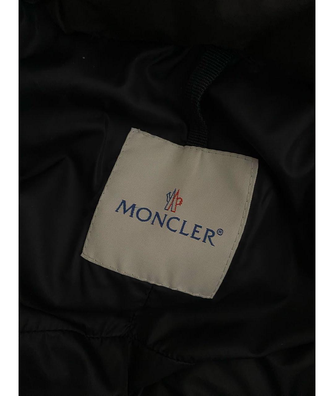 MONCLER Коричневый полиэстеровый пуховик, фото 5
