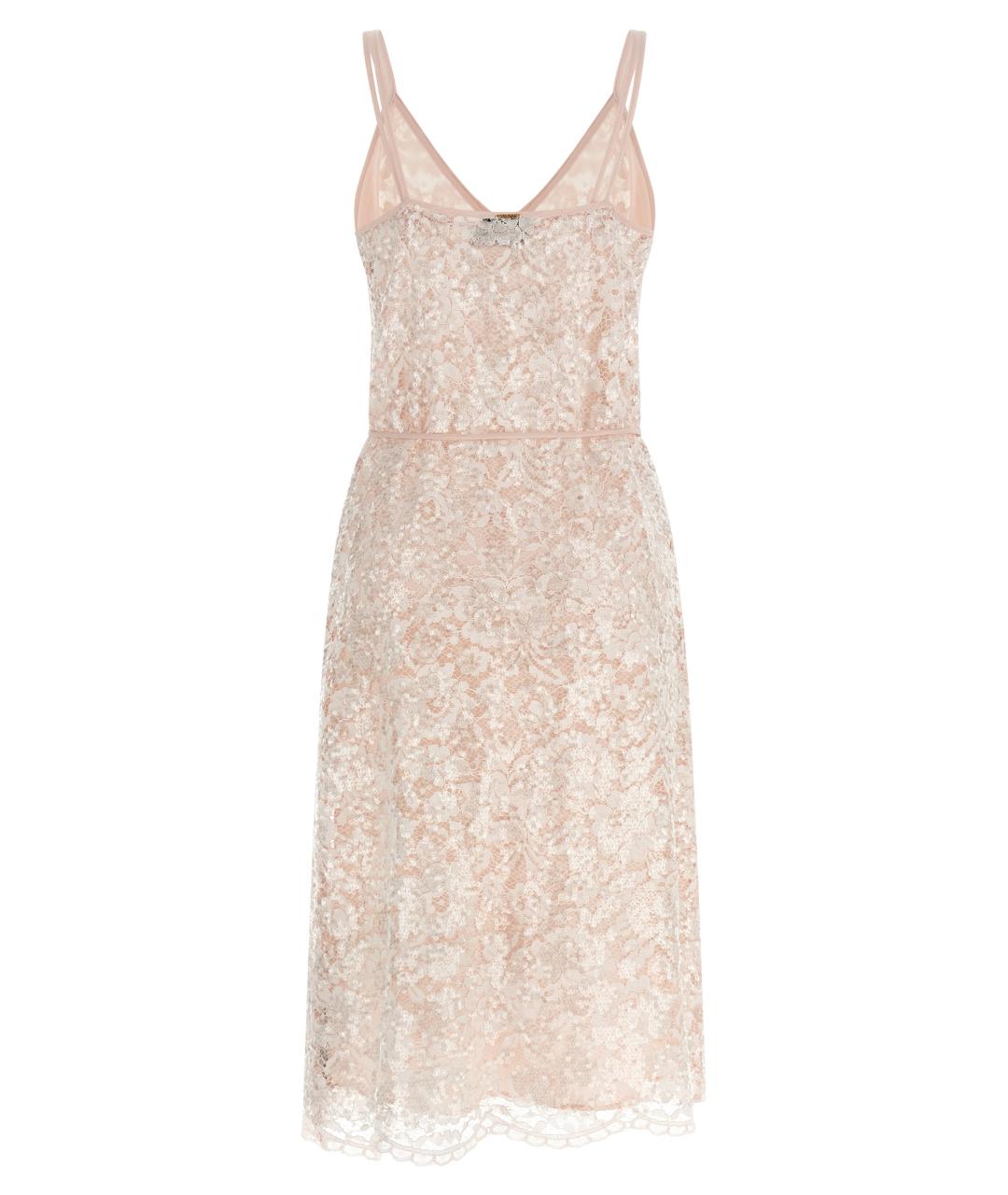 TWIN-SET Розовое полиэстеровое повседневное платье, фото 2