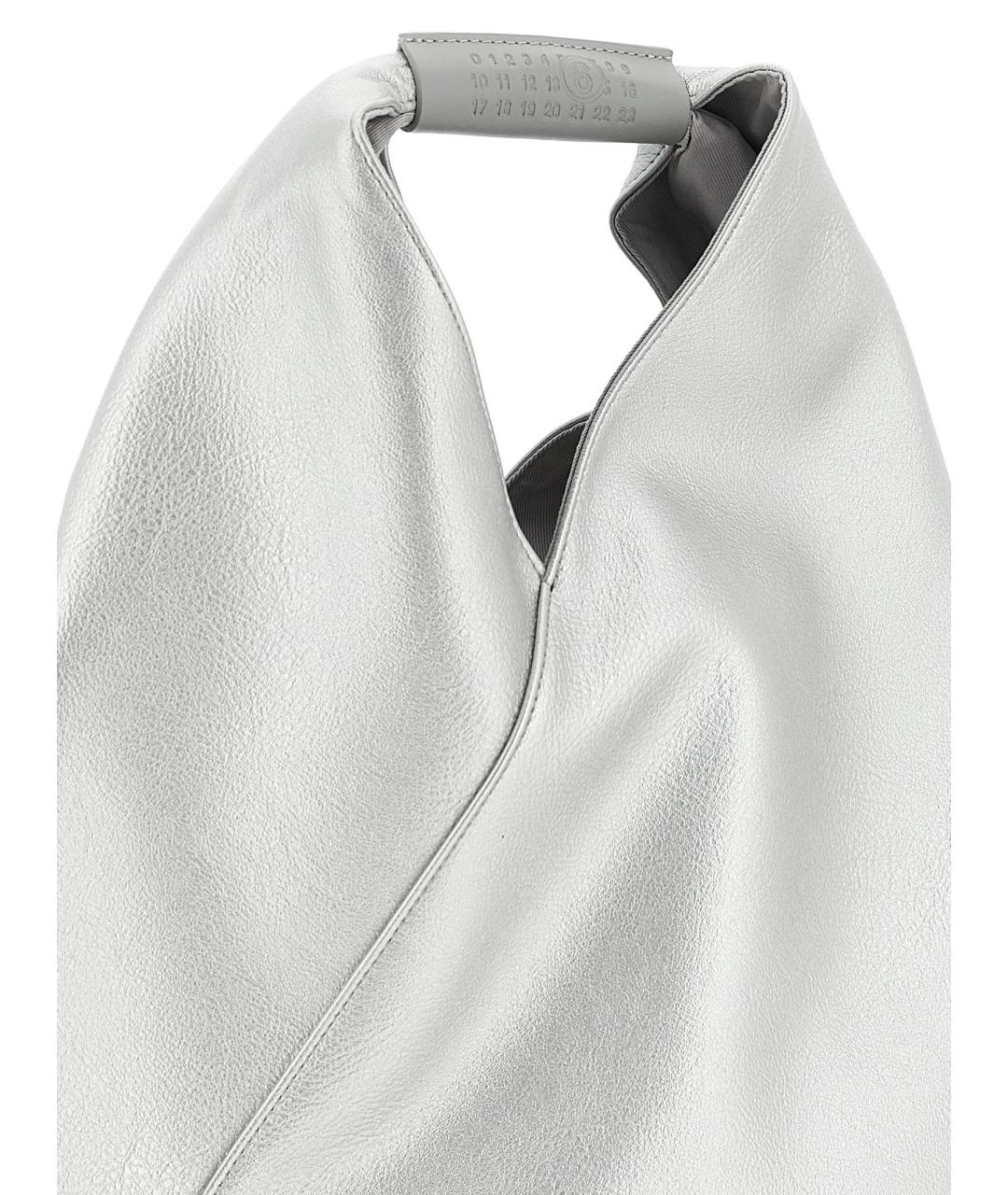 MM6 MAISON MARGIELA Серебряная сумка тоут из искусственной кожи, фото 3
