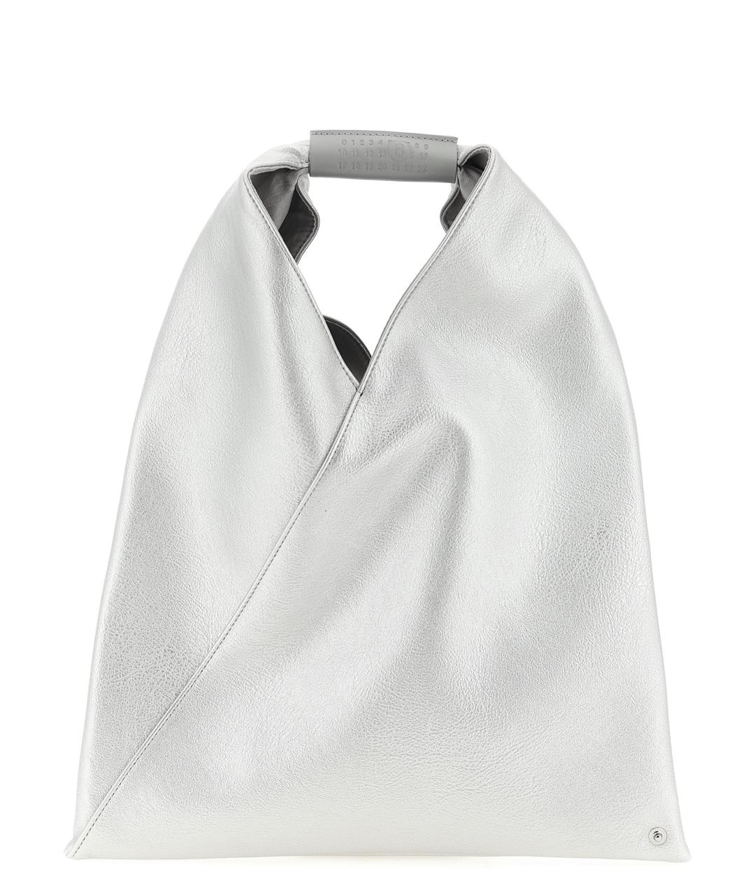 MM6 MAISON MARGIELA Серебряная сумка тоут из искусственной кожи, фото 1