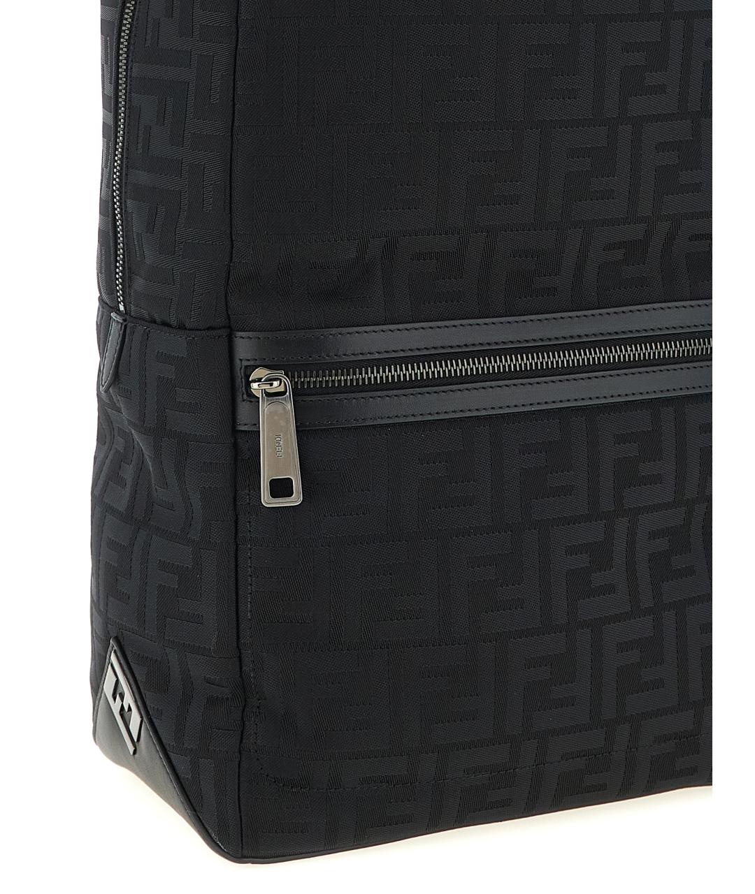 FENDI Черный жаккардовый рюкзак, фото 3