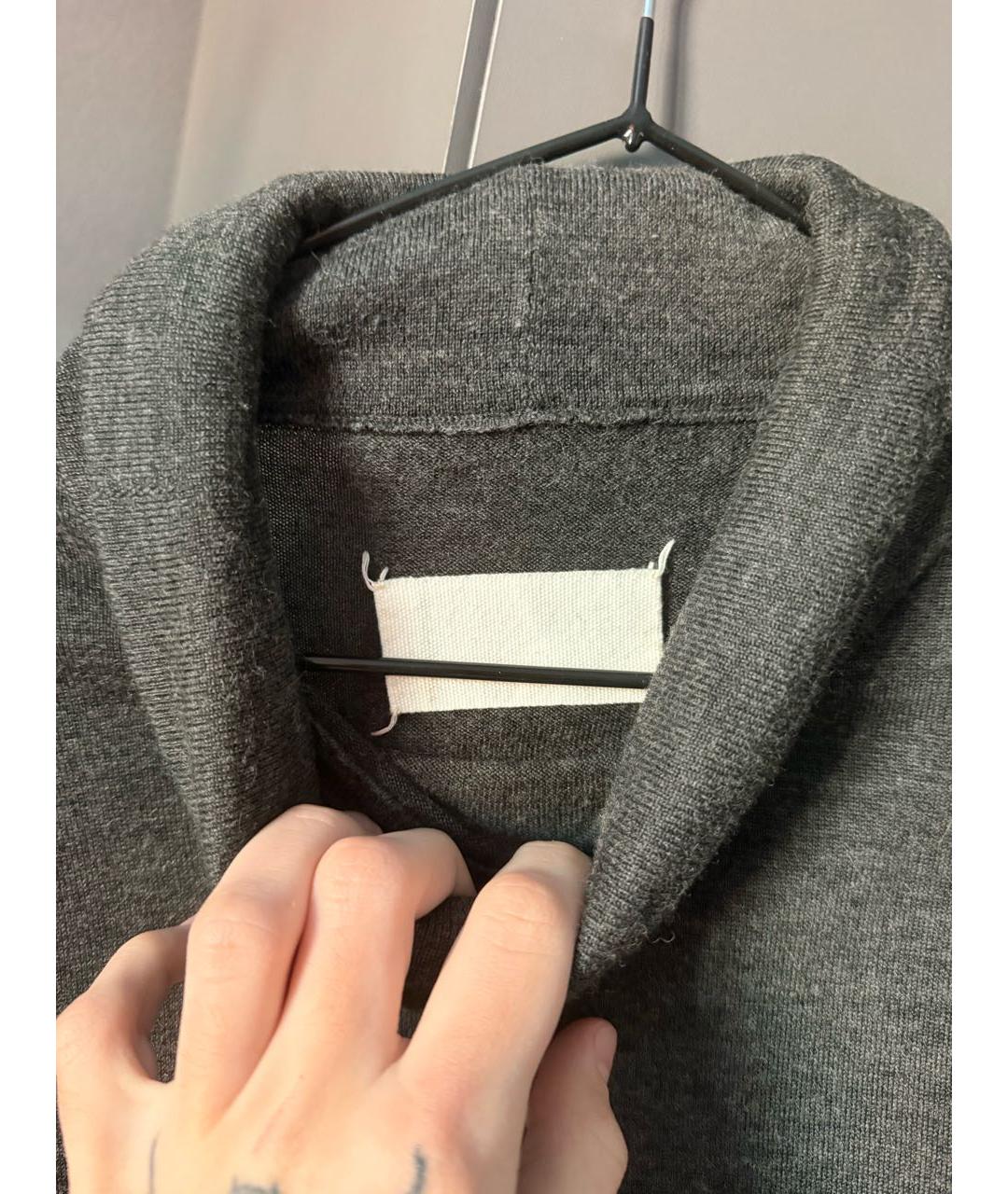 MAISON MARGIELA Серая хлопковая водолазка, фото 3