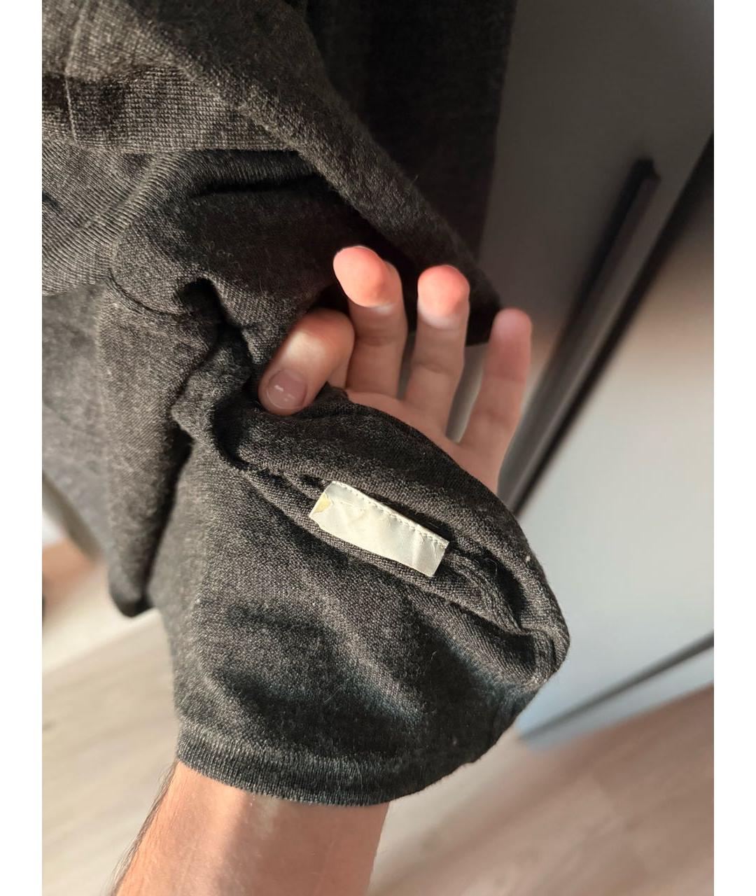 MAISON MARGIELA Серая хлопковая водолазка, фото 4