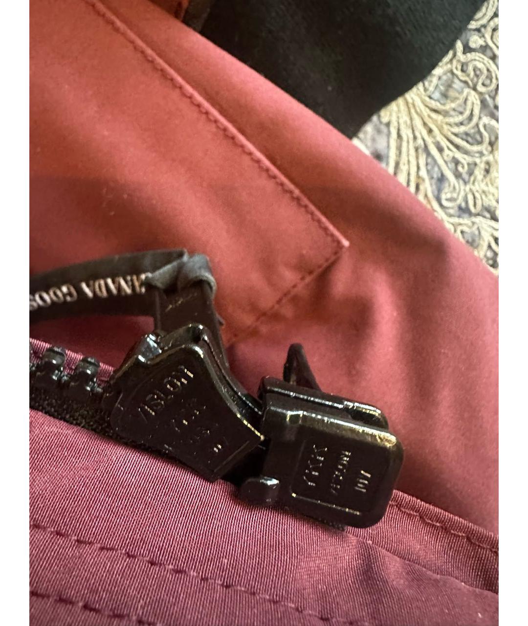 CANADA GOOSE Бордовый полиамидовый пуховик, фото 7