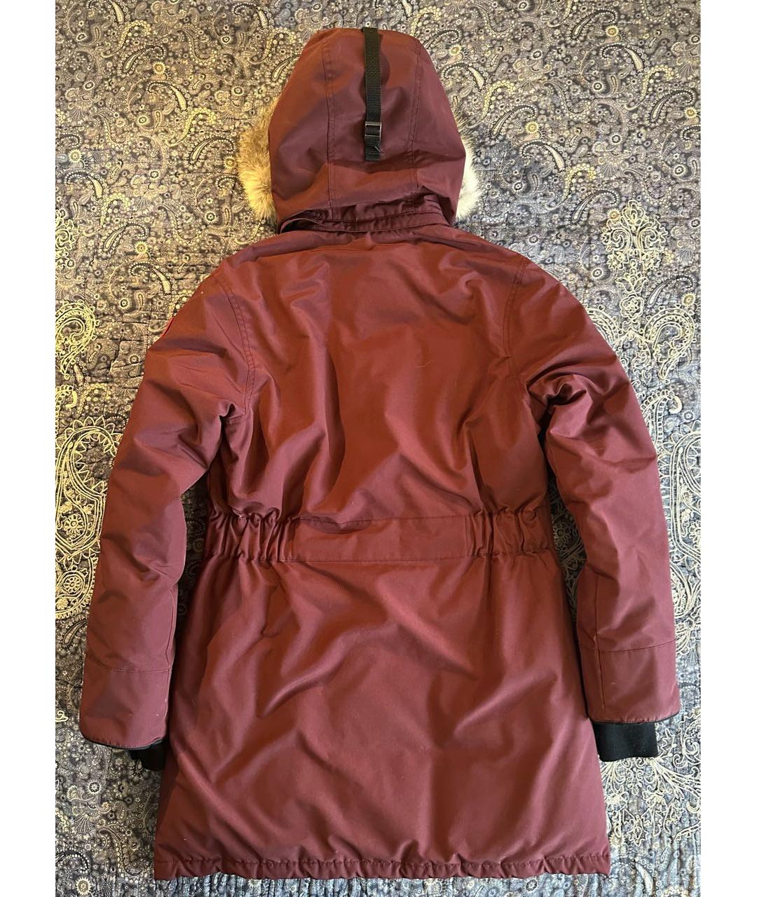 CANADA GOOSE Бордовый полиамидовый пуховик, фото 2