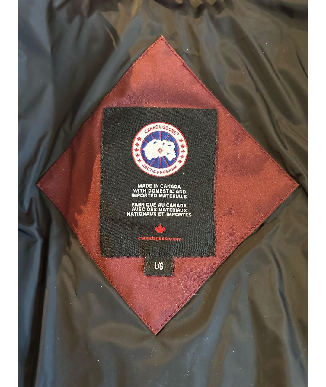 CANADA GOOSE Бордовый полиамидовый пуховик, фото 6