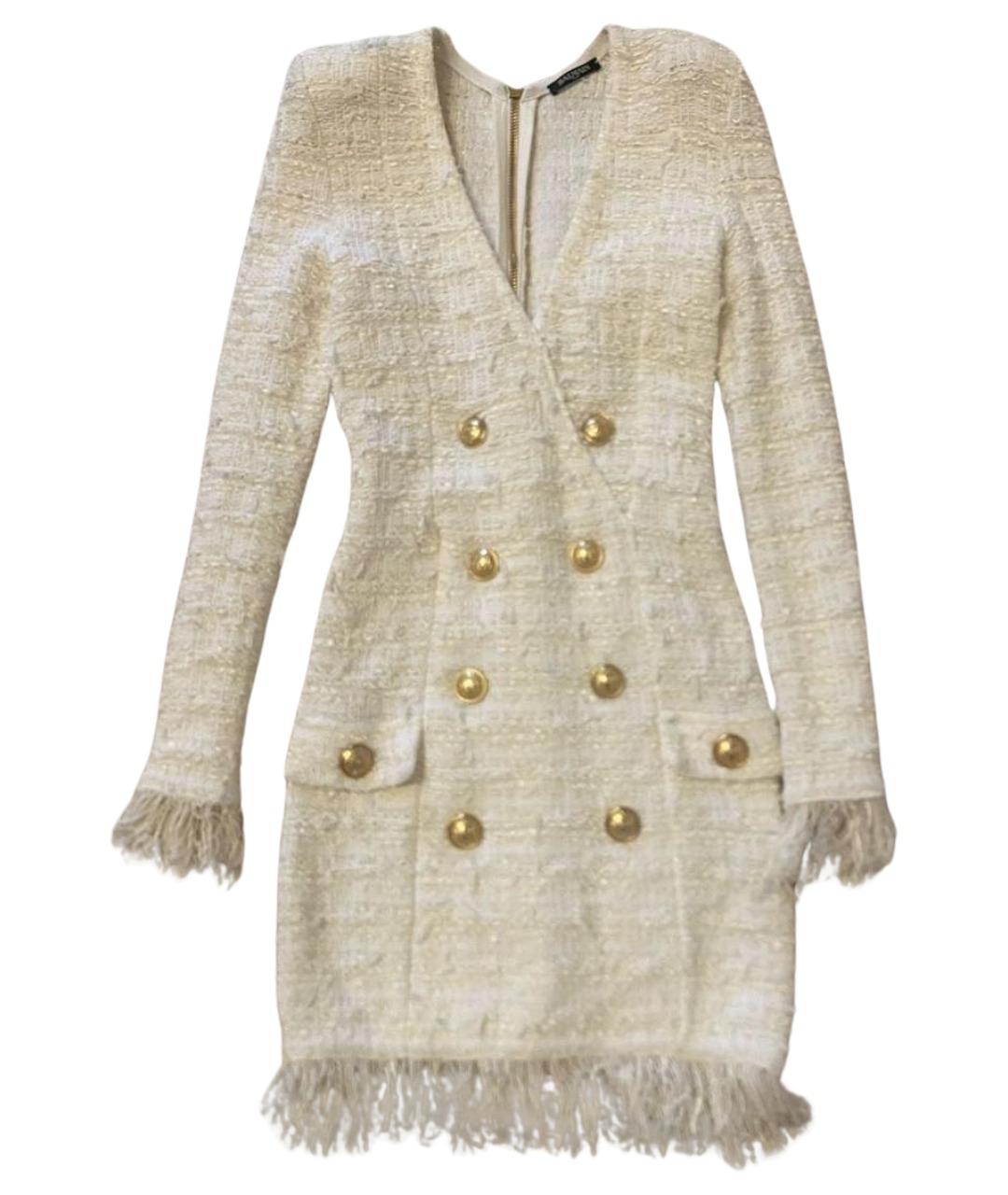 BALMAIN Белое коктейльное платье, фото 1