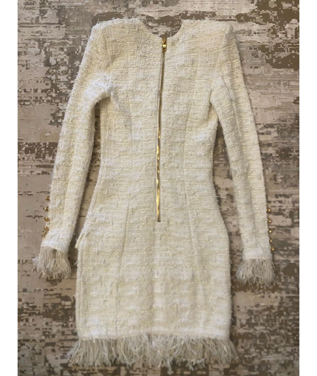 BALMAIN Белое коктейльное платье, фото 2