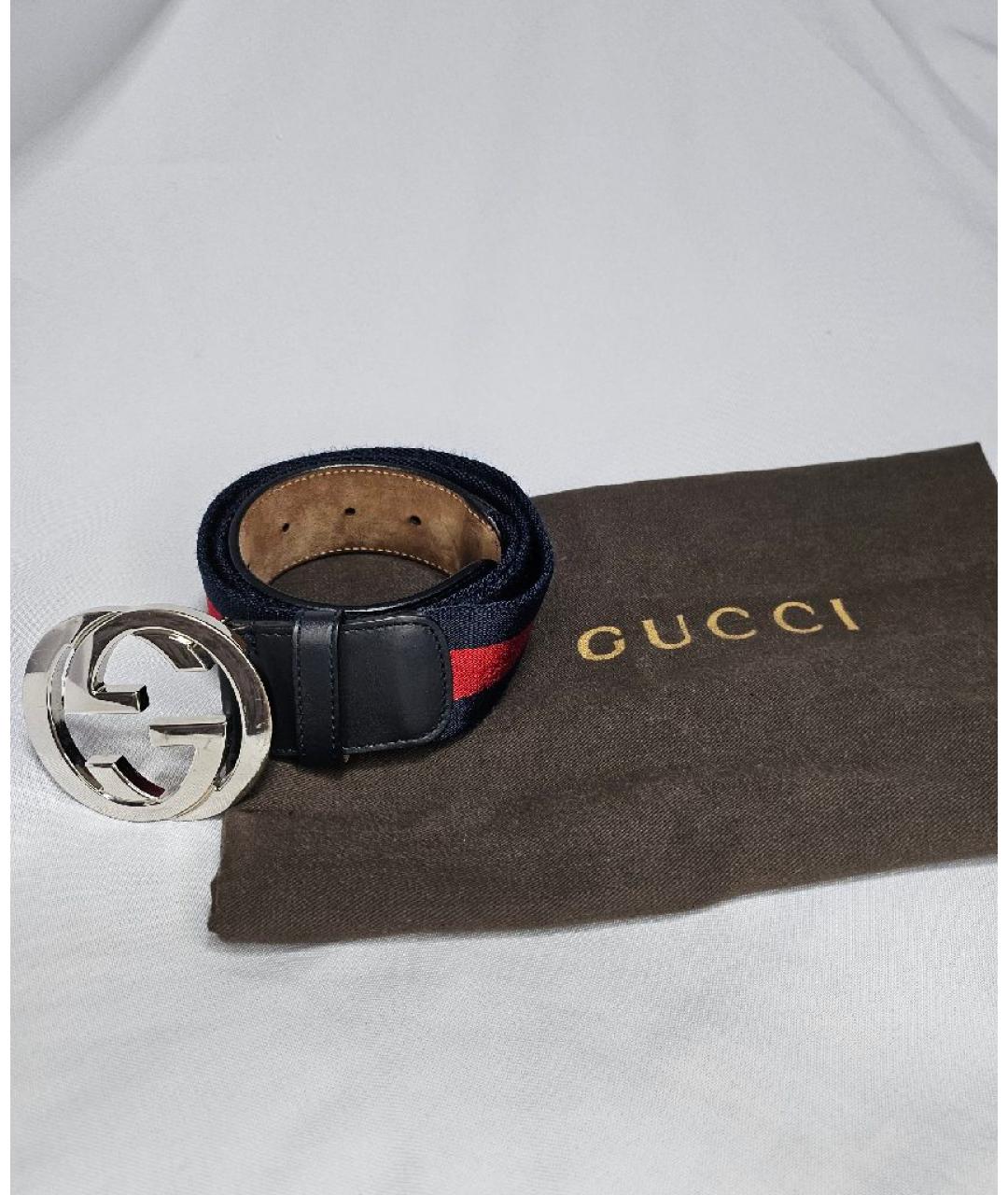 GUCCI Темно-синий ремень, фото 8