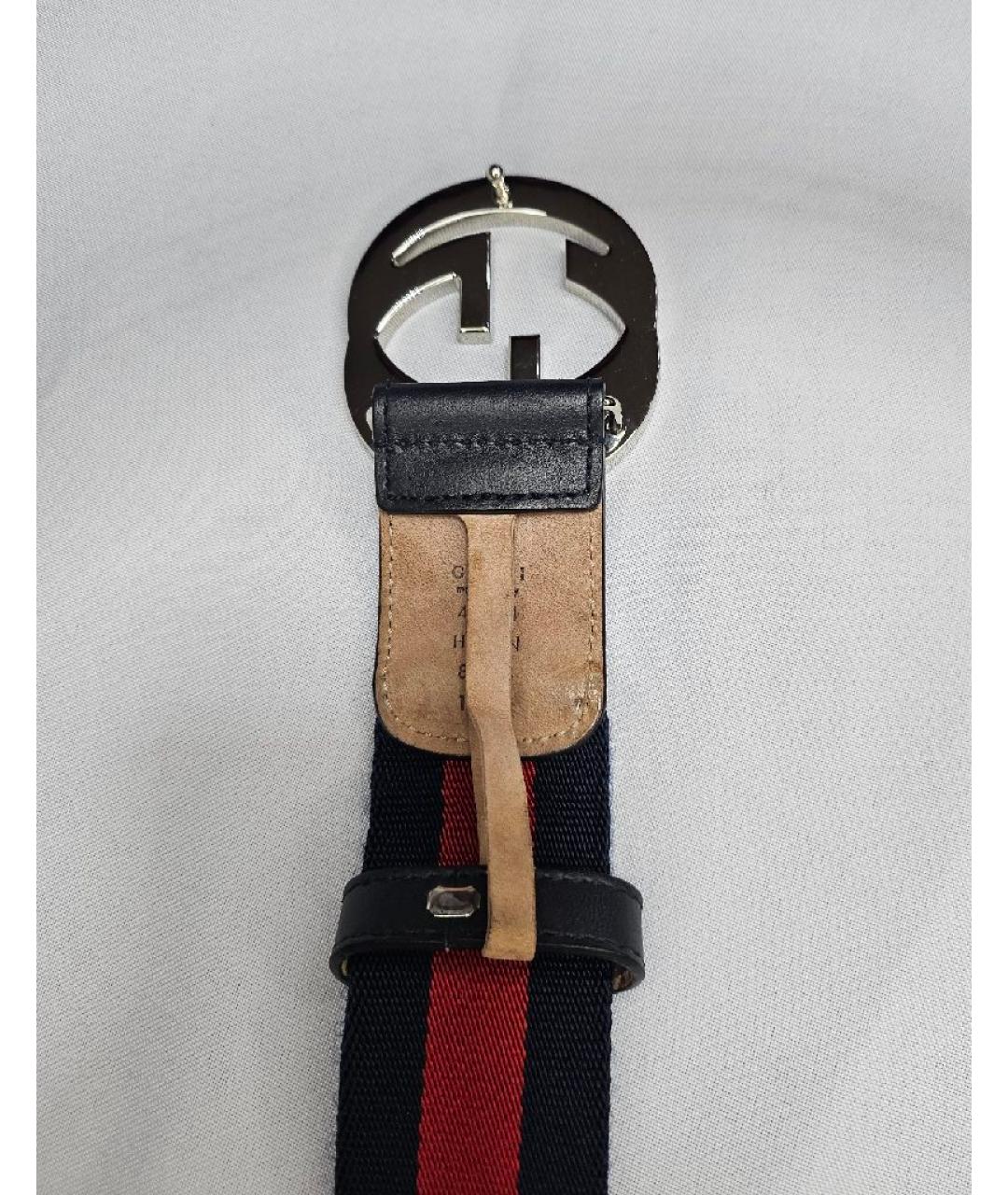 GUCCI Темно-синий ремень, фото 2