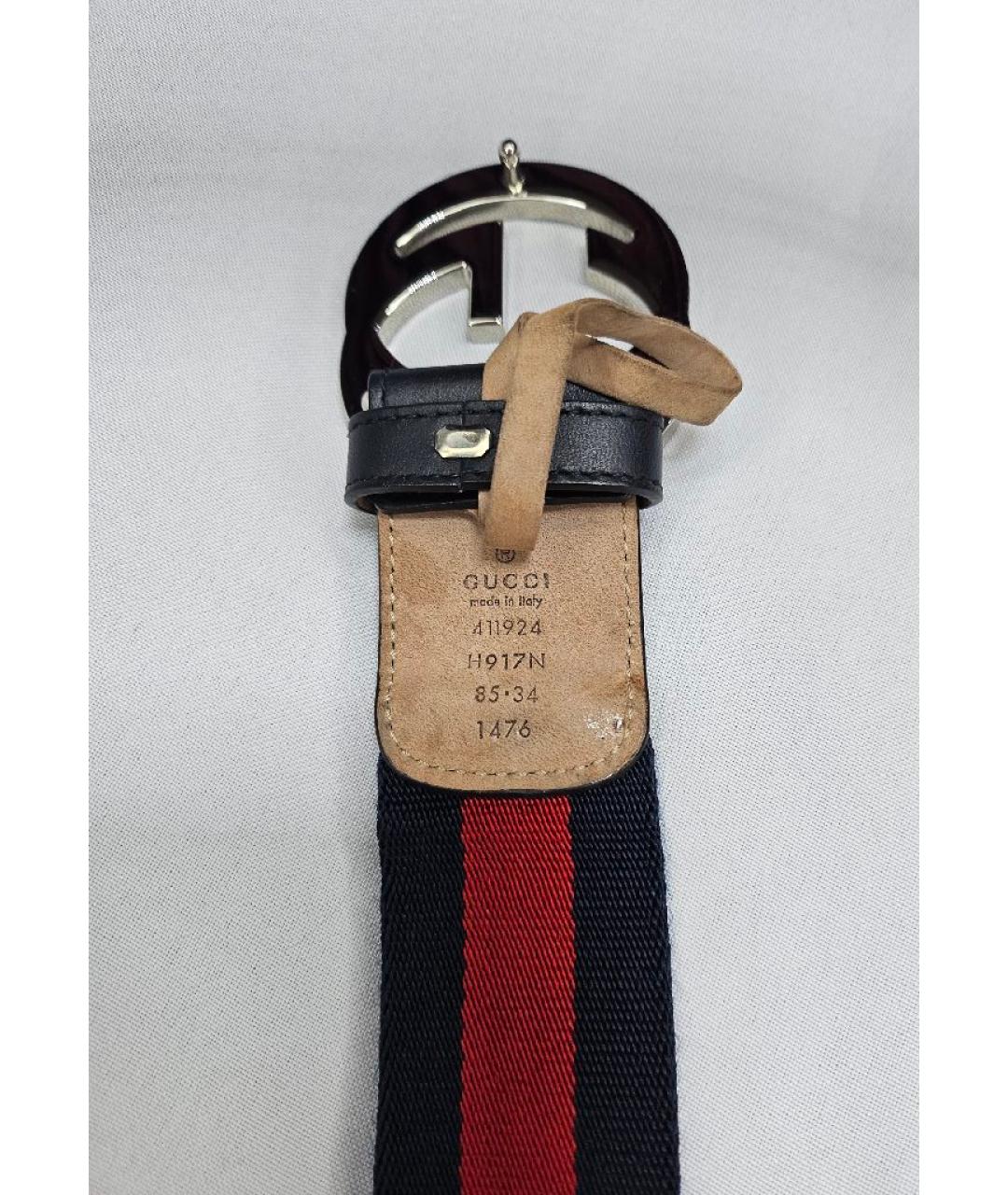 GUCCI Темно-синий ремень, фото 3