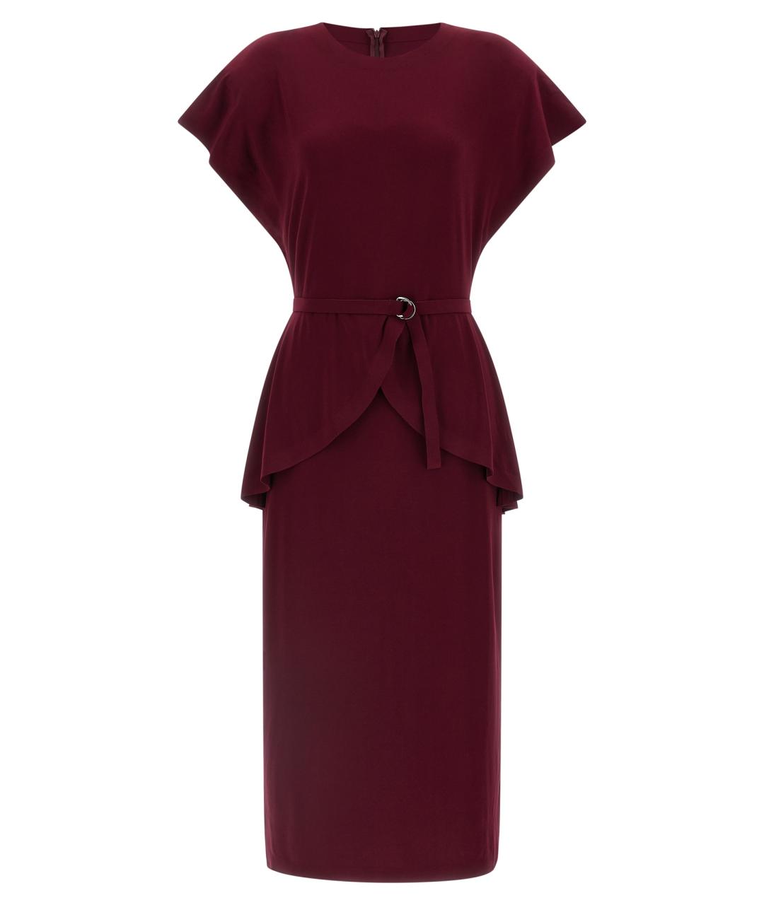 NORMA KAMALI Бордовое полиэстеровое платье, фото 1