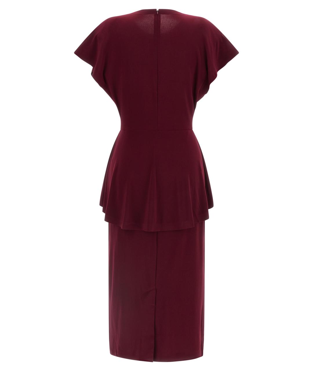 NORMA KAMALI Бордовое полиэстеровое платье, фото 2