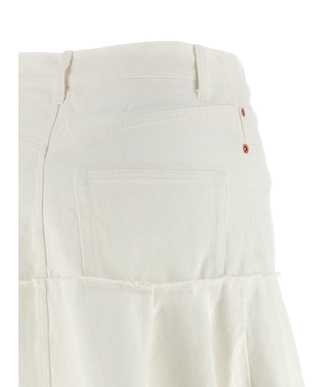 SACAI Белая хлопковая юбка миди, фото 4