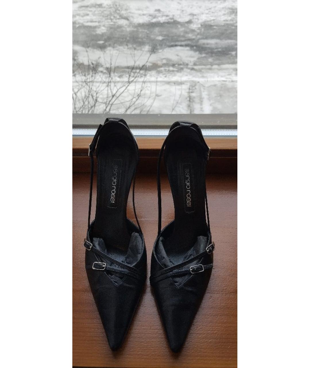SERGIO ROSSI Черные кожаные туфли, фото 2