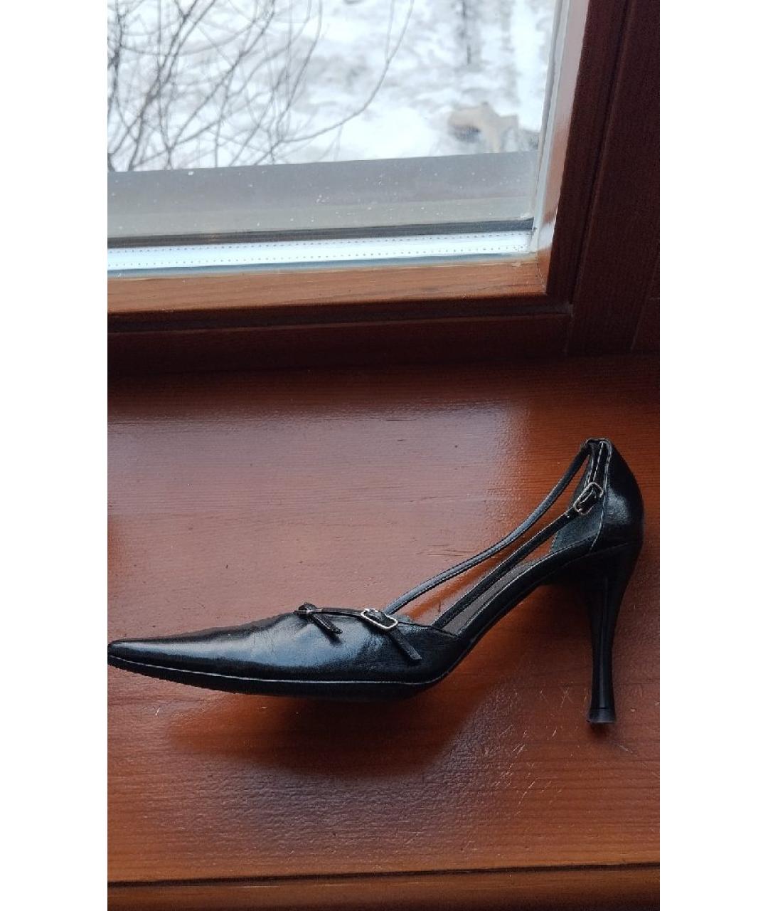 SERGIO ROSSI Черные кожаные туфли, фото 10