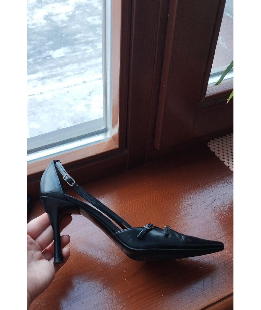 SERGIO ROSSI Черные кожаные туфли, фото 9