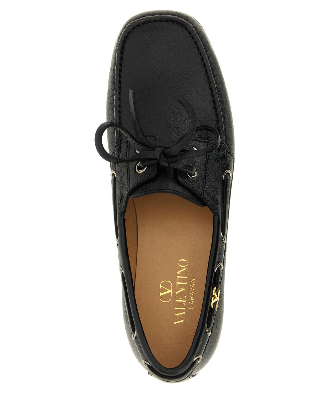 VALENTINO Черные кожаные лоферы, фото 4