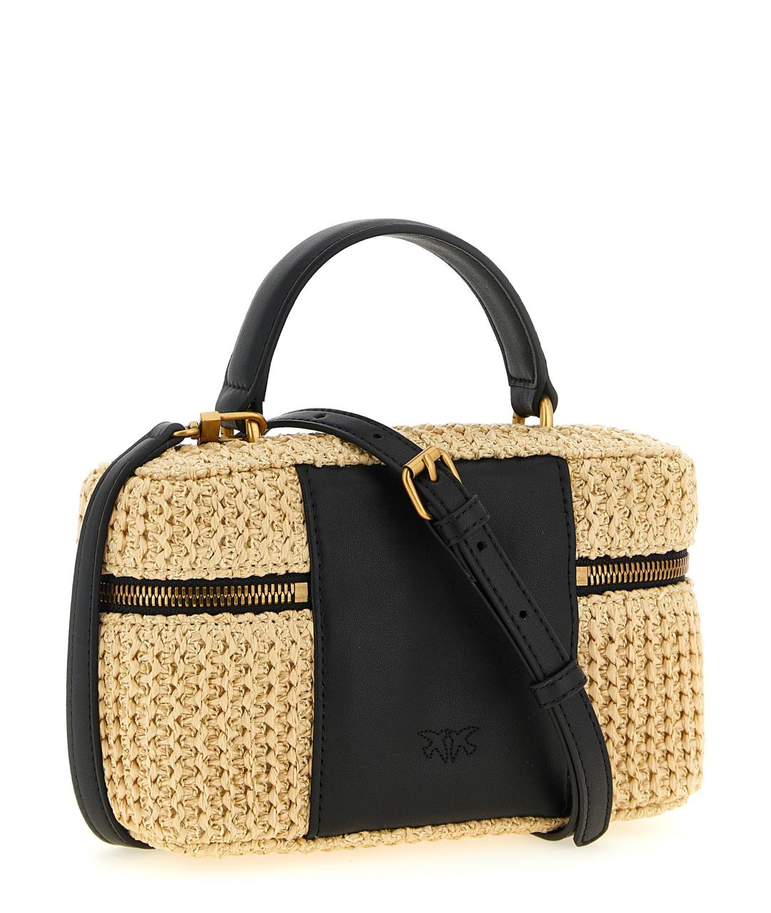 PINKO Бежевая пелетеная сумка через плечо, фото 2