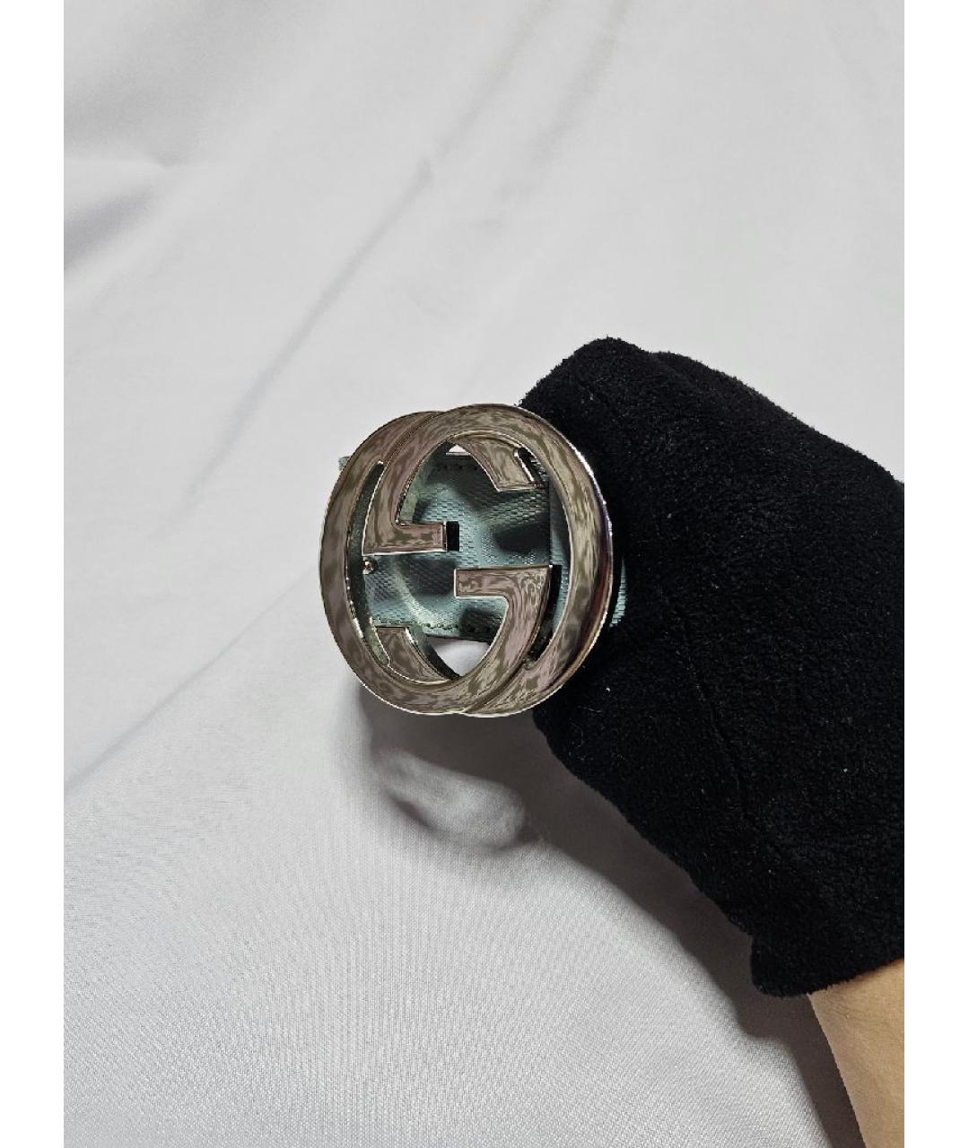 GUCCI Голубой ремень, фото 4