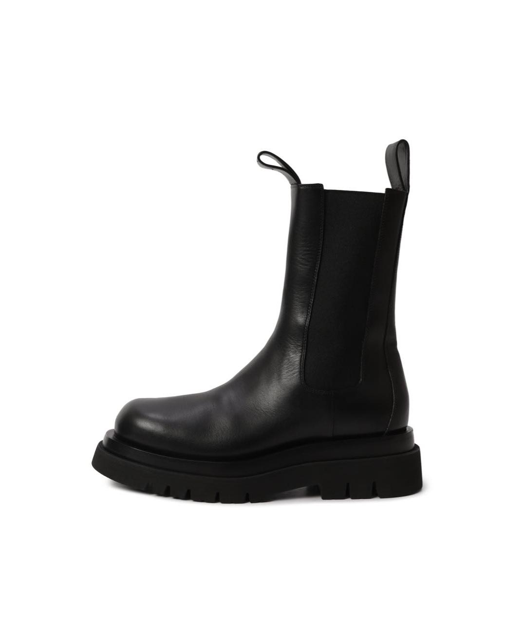 BOTTEGA VENETA Черные кожаные полусапоги, фото 8