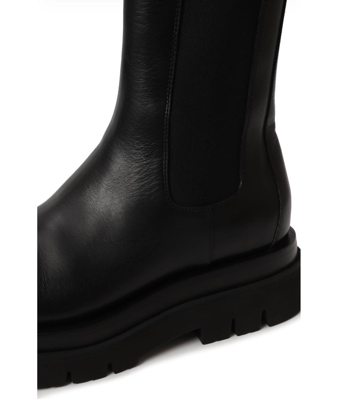 BOTTEGA VENETA Черные кожаные полусапоги, фото 4