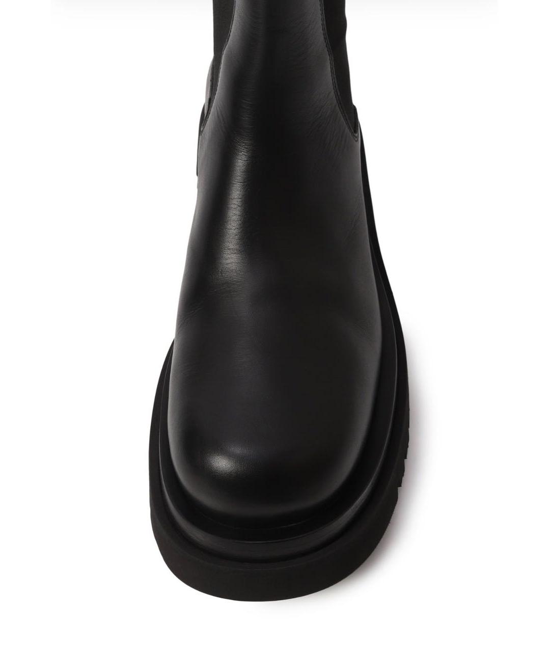 BOTTEGA VENETA Черные кожаные полусапоги, фото 3