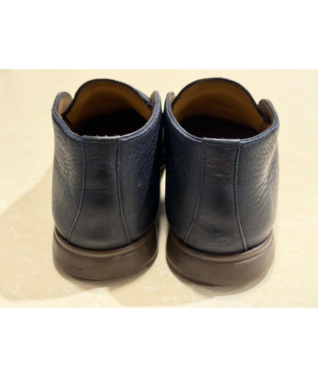 LORO PIANA Черные кожаные лоферы, фото 4