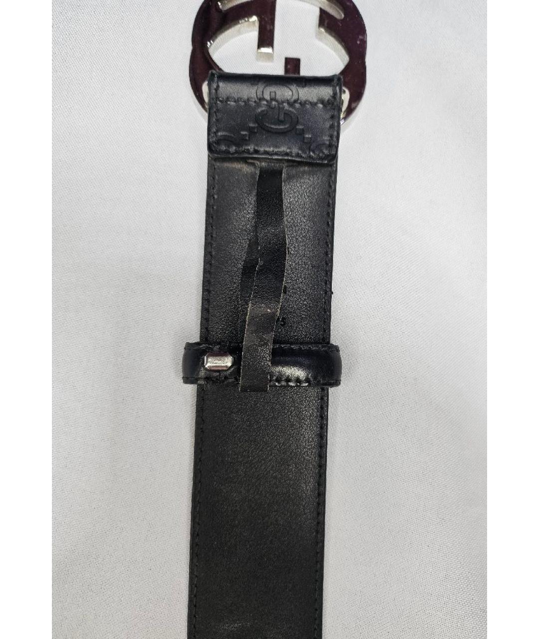 GUCCI Черный кожаный ремень, фото 2