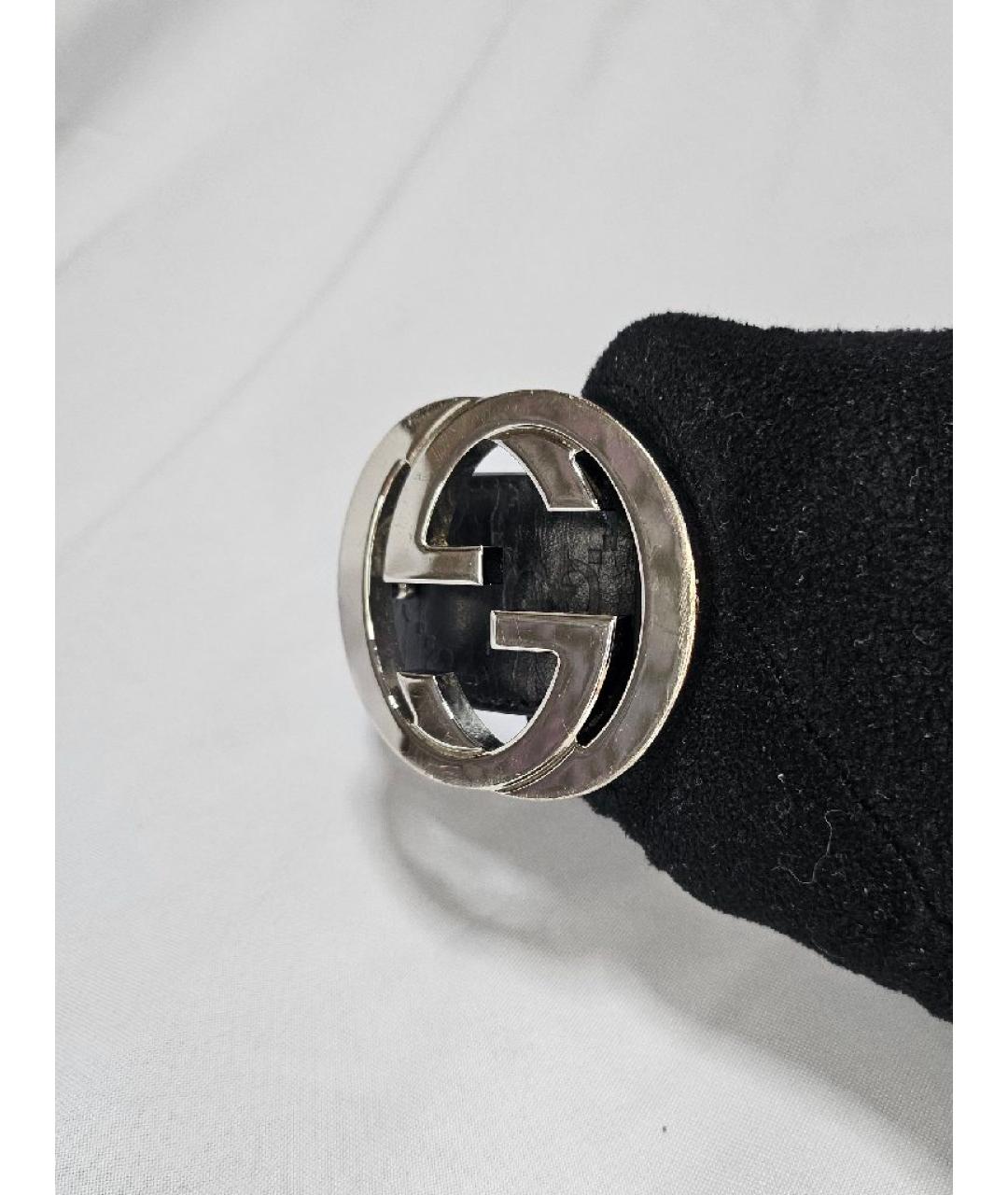 GUCCI Черный кожаный ремень, фото 4