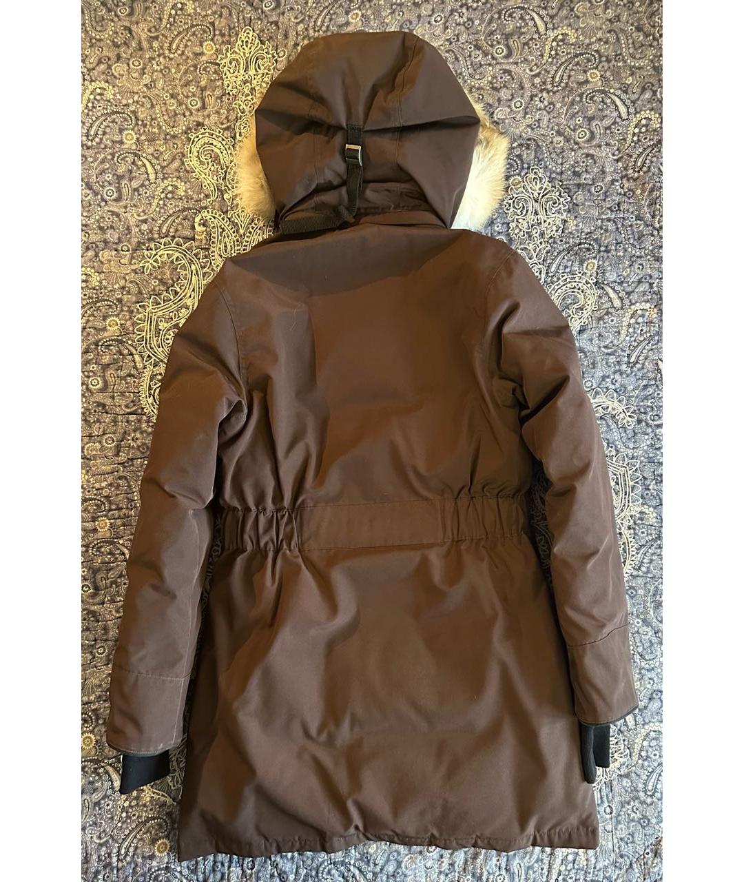 CANADA GOOSE Коричневый полиамидовый пуховик, фото 2