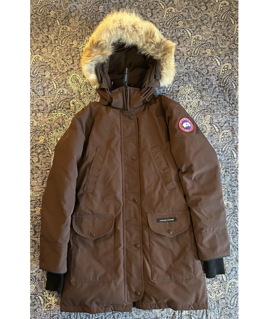 CANADA GOOSE Коричневый полиамидовый пуховик, фото 9